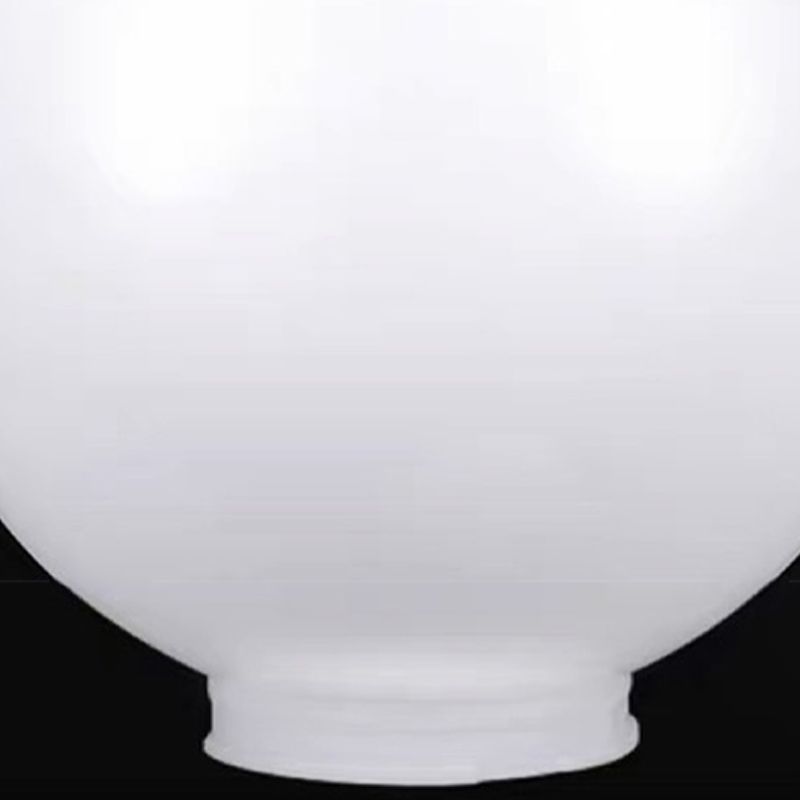 White Globe Outdoor Lights Silver Pillar Lamp with White Shade for Garden