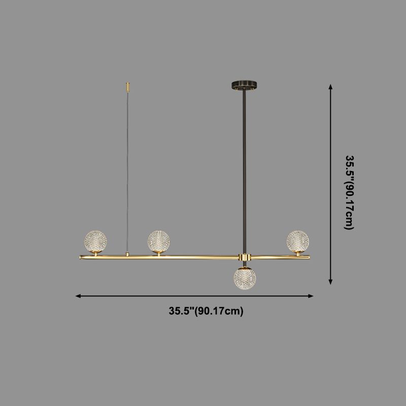 Fixes d'éclairage de l'île en acrylique Globe
