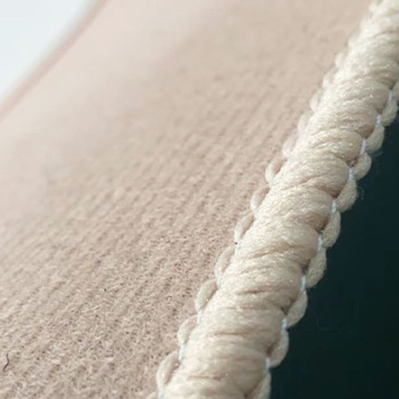 Beige Modern Carpet Polyester Line Carpet Non-Slip Backing Carpet for Drawing Room