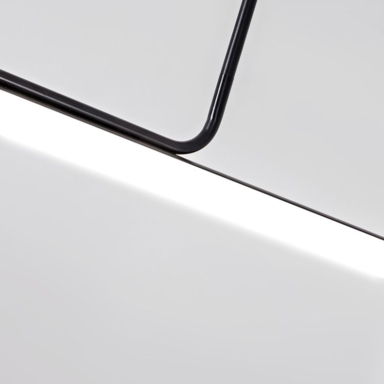 Simple Style Hanging Lamp 1-Light Linear Island Light Fixture for Kitchen