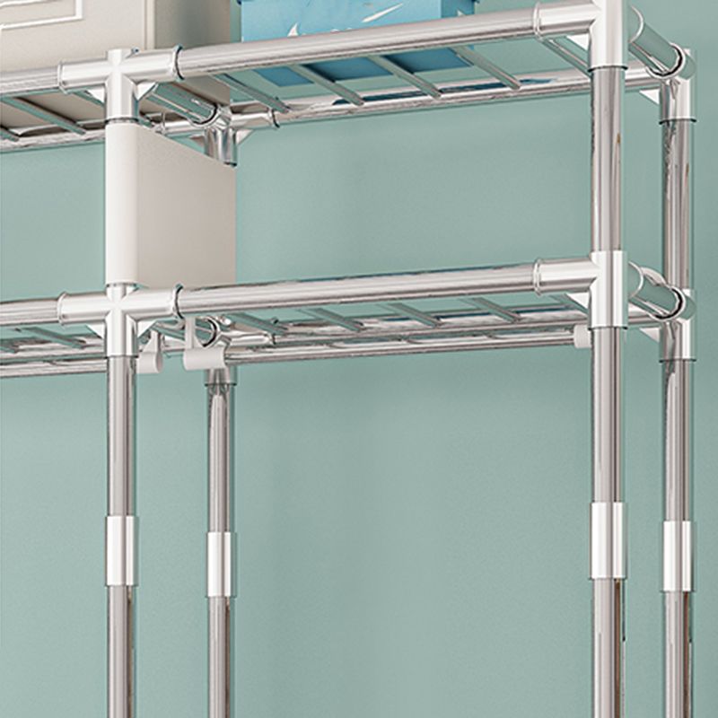 Stainless steel Frame Wardrobe Armoire Modern Home Wardrobe Cabinet