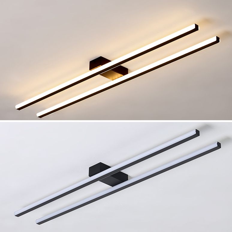 Lignes parallèles LED encastré simplicité acrylique Ultra-mince couloir éclairage monté au plafond