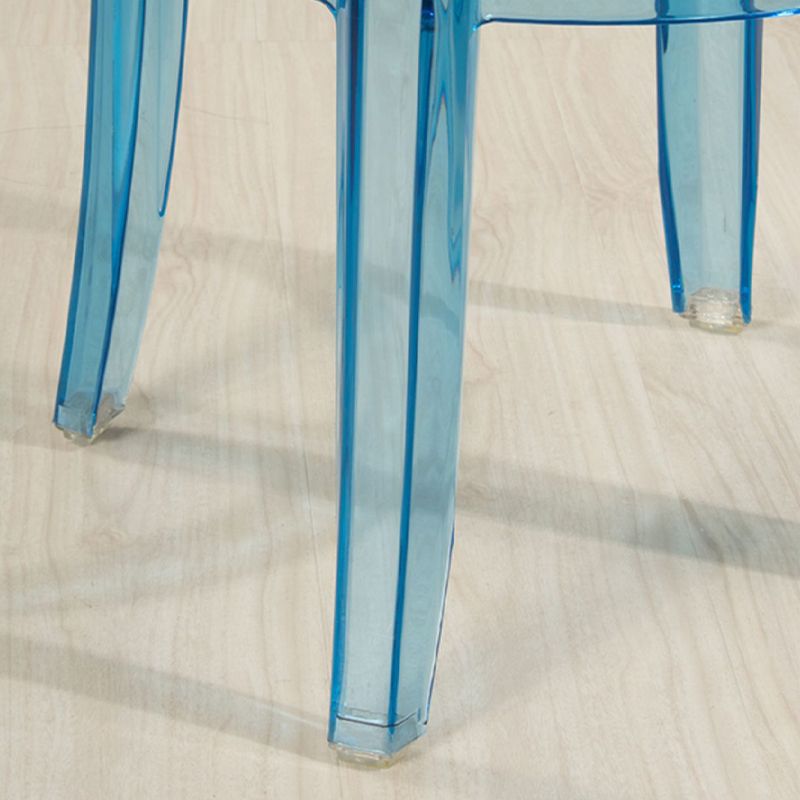 Industrial Backless Round Seat Acrylic Armless Bar Stool for Living Room