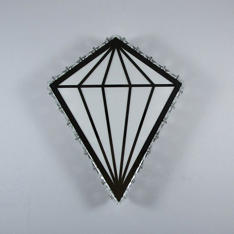 White LED Diamond Wall Lighting Simplicity Acrylic Wall Sconce with Crystal Deco in Warm/White Light