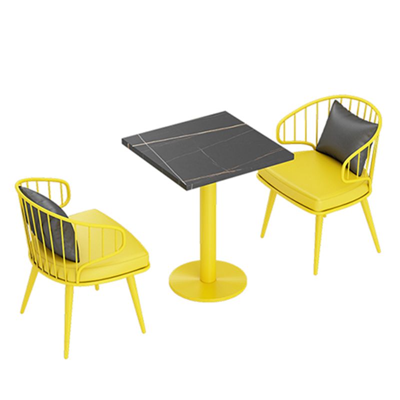 Colección de comedor de estilo industrial Mesa de comedor de piedra para comedor