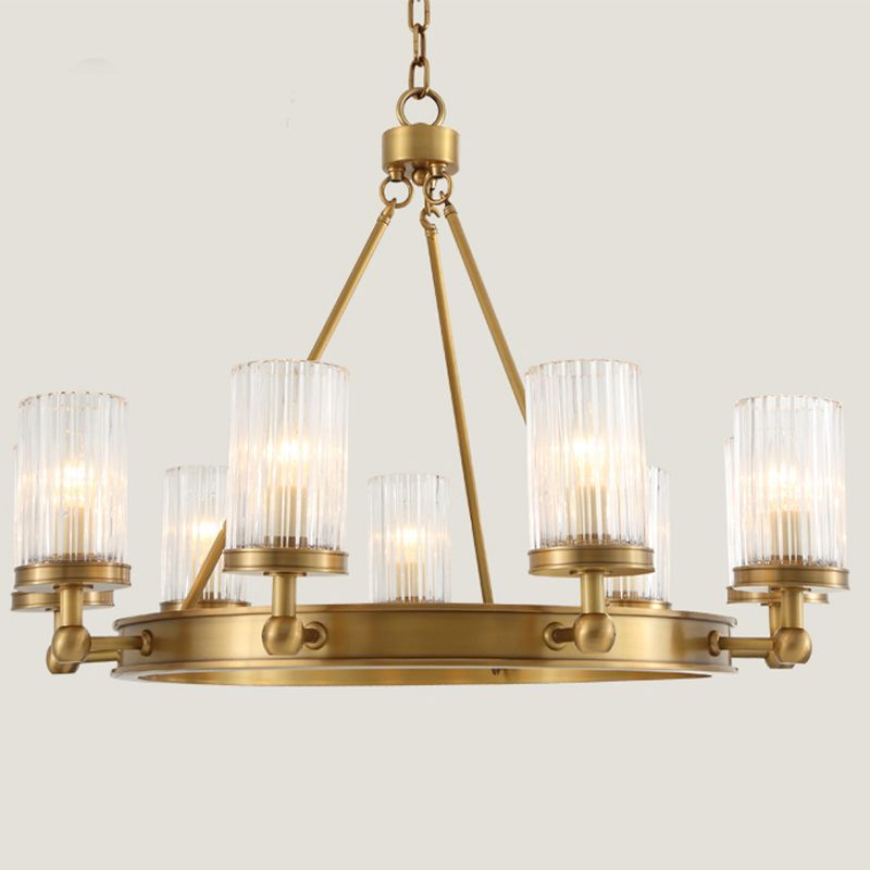 9-lights helder glas kroonluchter hanglamp moderne stijl cirkelvormige hanglampverlichting armaturen