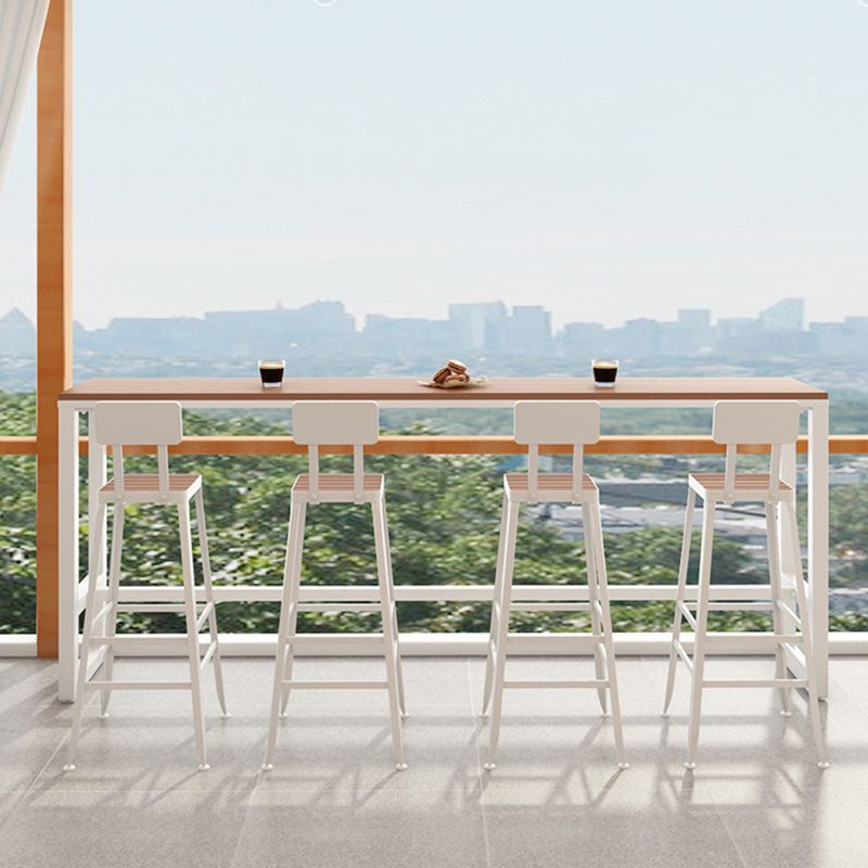 Modern Bar-height Table with White Base 41.3-inch Height Table