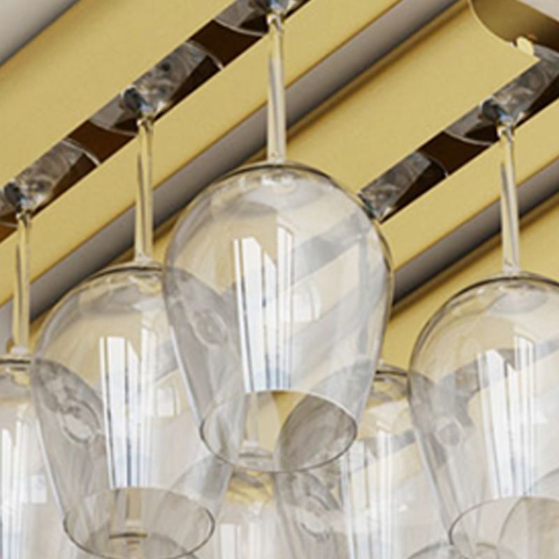 Industrial Hanging Wine Rack Metal Wine Glass Stemware Rack Holder