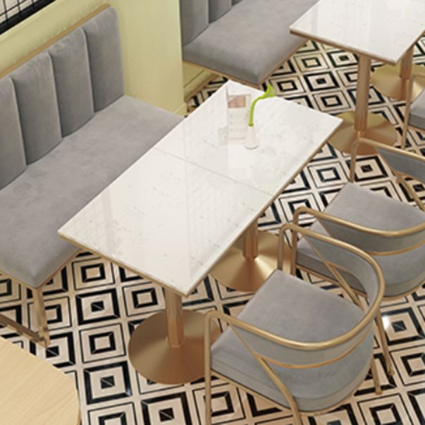 Nordic 1/3/4 Pieces Dining Set Stone Dining Table for Milk Tea Shop Cafe