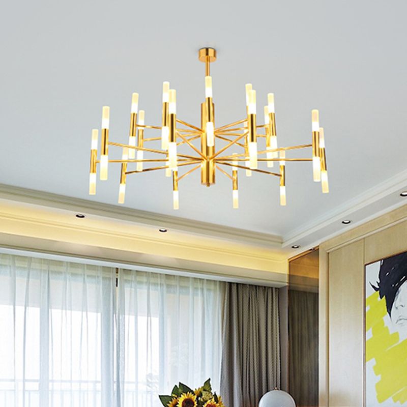 Illuminazione del soffitto del soggiorno a forma di radiale Metallic Postmodern Lent Light Segret