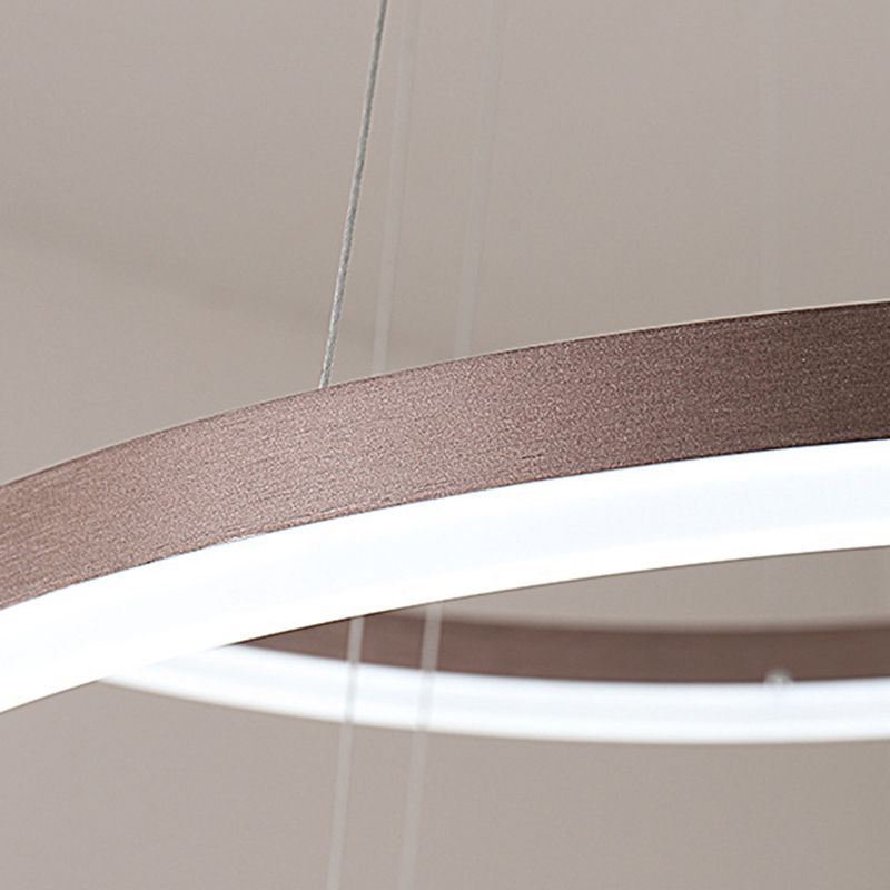 Lumo ad anello in metallo Luce a pendente MODERNA MODERNA LED LED APPENDENTE LUCE