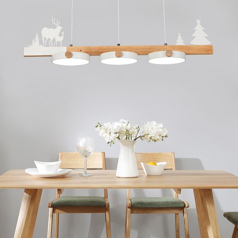 Modern Island Light Colorful Metallic Hanging Lighting Fixture for Dining Room