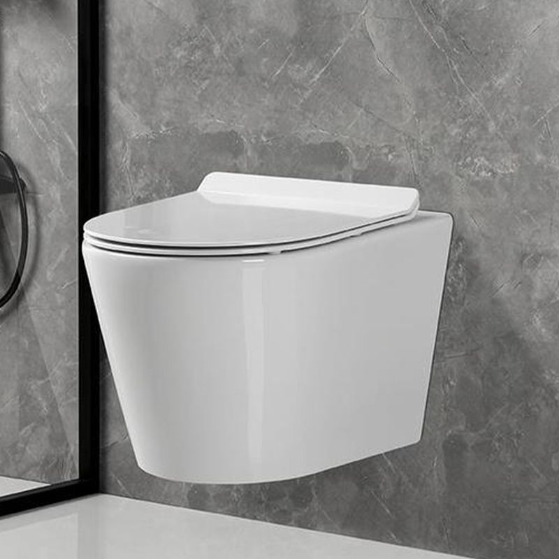 Wall Mount Flush Toilet One-Piece Toilet Contemporary Porcelain Toilet