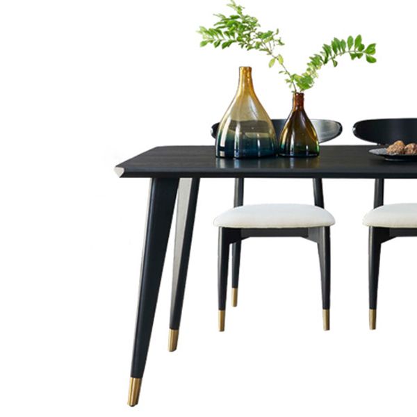 Solid Wood Traditional Luxury Rectangle Indoor Table Ash Wood Table with 4 Legs