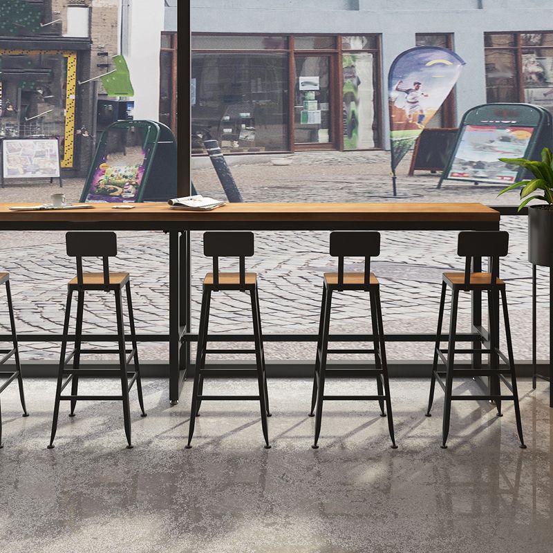 Industrial 1/4/5/9 Pieces Bar Table Set Rectangle Pine Wood Counter Table for Bar