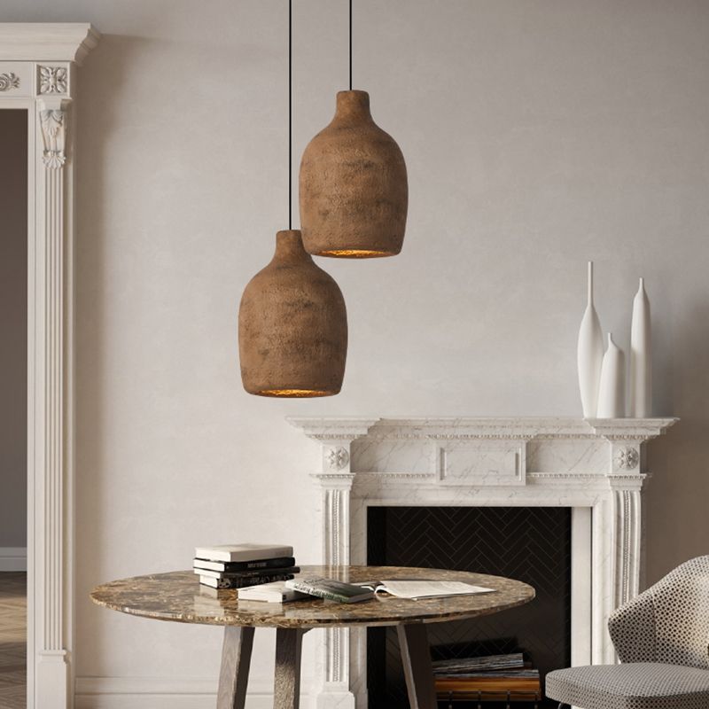 Luce a ciondolo interno minimalista, latte antico latte ombreggia l'illuminazione a sospensione in plastica a 1 luce