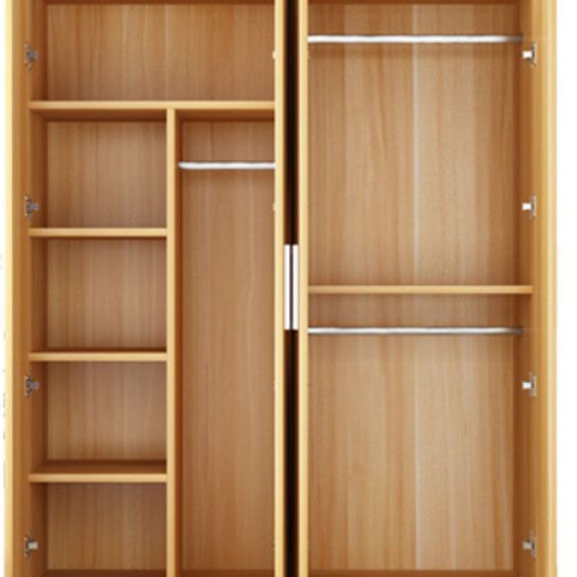 Contemporary Style Wardrobe Closet Wood Combination Armoire for Bedroom
