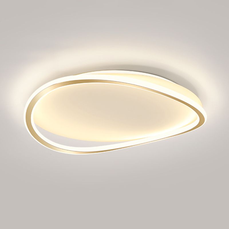 New Modern Metal 1-Light Flush Light Circle LED Ceiling Mounted Light for Bedroom