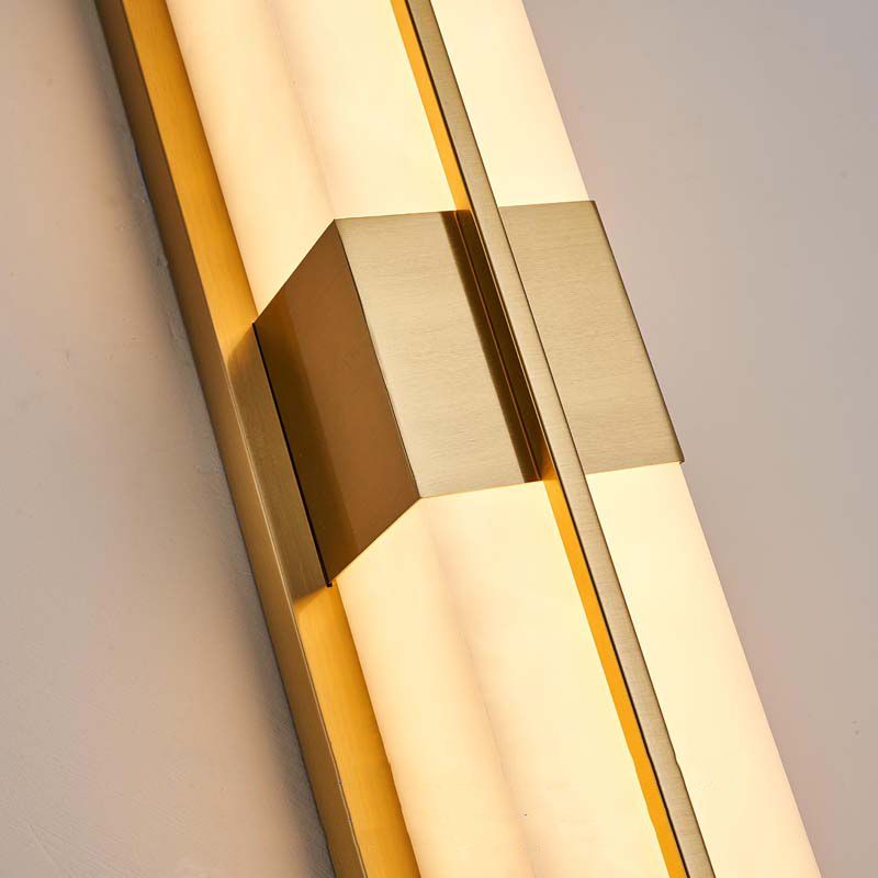 Gold Metal Modern Wall Sconce Rectangular Wall Mounted Light for Living Room