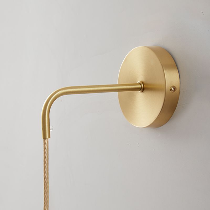 Metallzylinderwandmontaglampen Moderner Stil 1 leichte Leuchtenleuchten in Gold