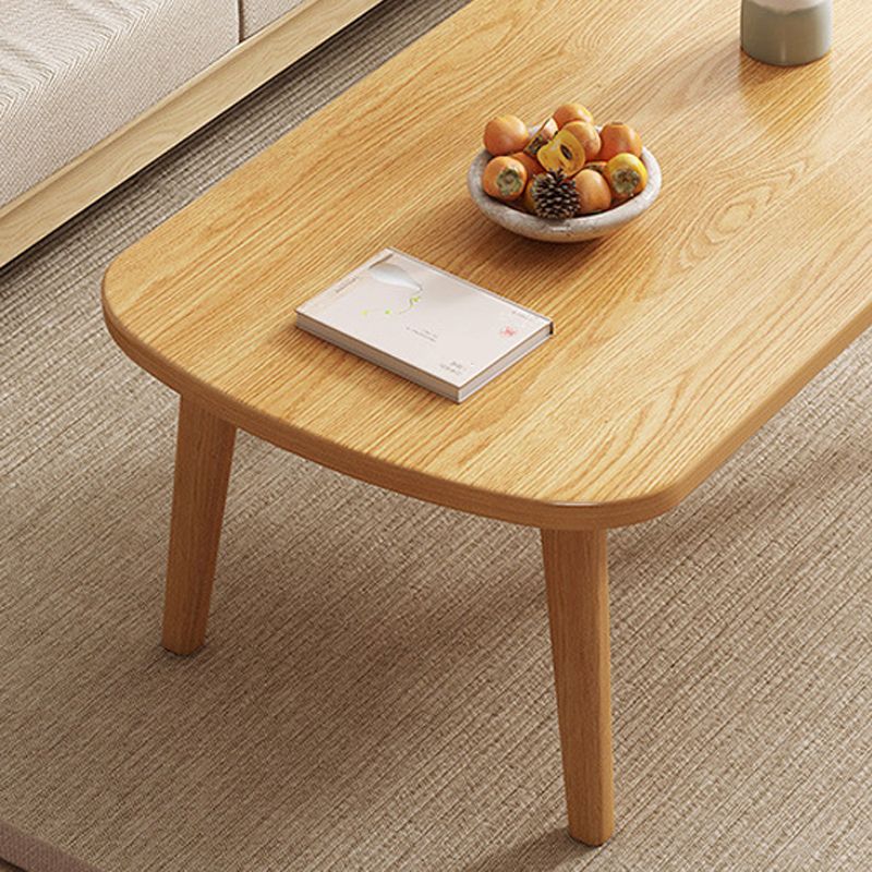 17.7" Tall Rectangular Wood Table Top 4 Legs Coffee Table for Living Room