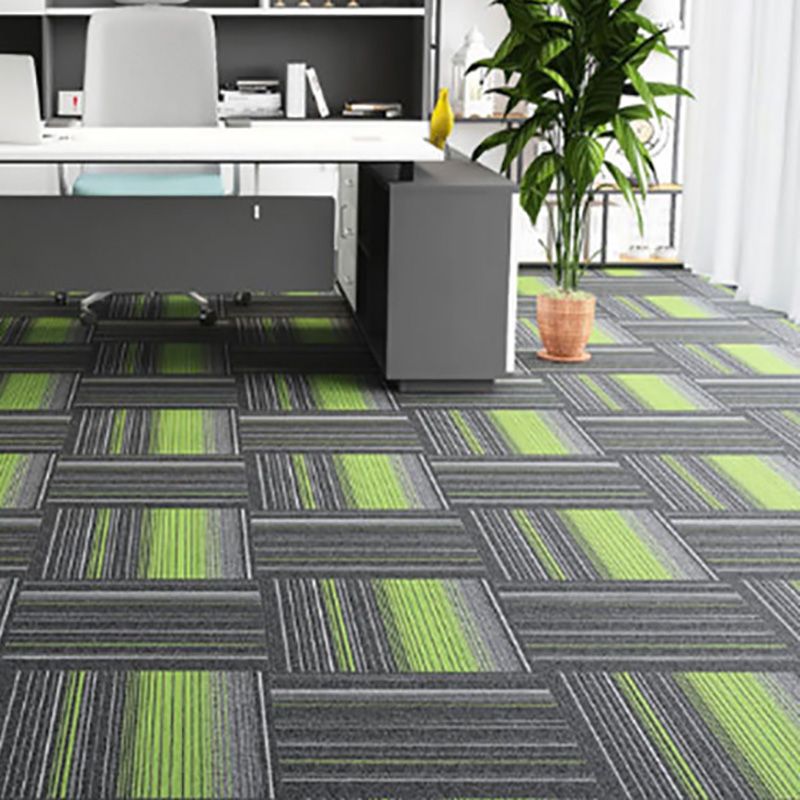 Indoor Carpet Tiles Geometric Print Level Loop Office Carpet Tiles