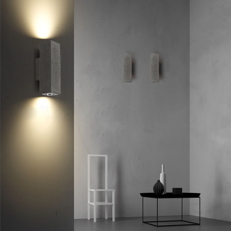 Contemporary Cement Wall Sconces Lighting Minimalist Wall Washer for Outdoor