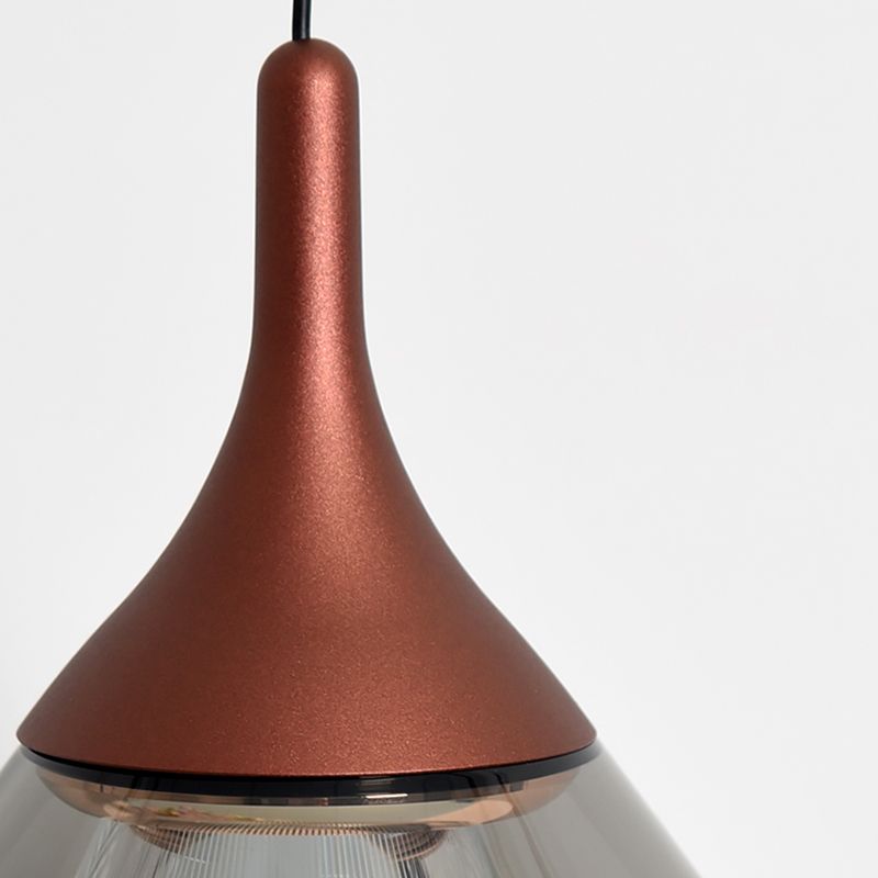 Minimalist Cone Shape Pendant Light Aluminum Dining Room LED Hanging Light