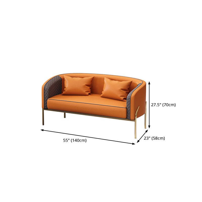 Modern Sloped Arm Sofa Basic Four Legs Standard Sofa for Living Room, Apartment
