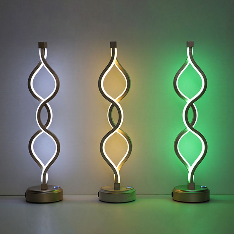 2 Light Linear Night Table Lamps Modern Table Lamps Metal Nightstand Lamps