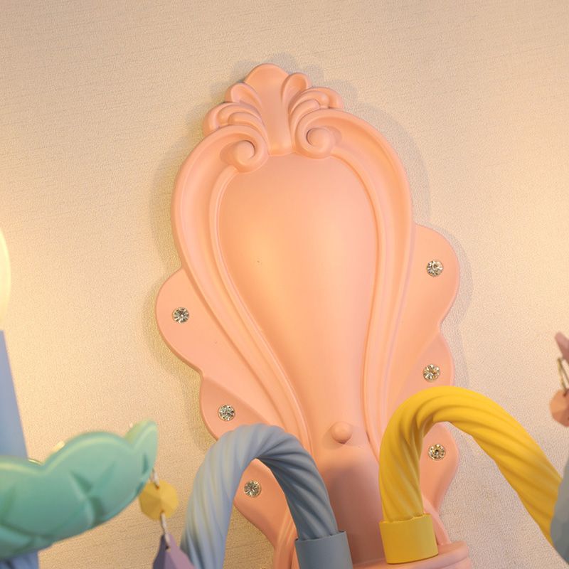 Metal Wall Sconce Lighting Macaron Multi-Color Wall Light Fixture for Bedroom