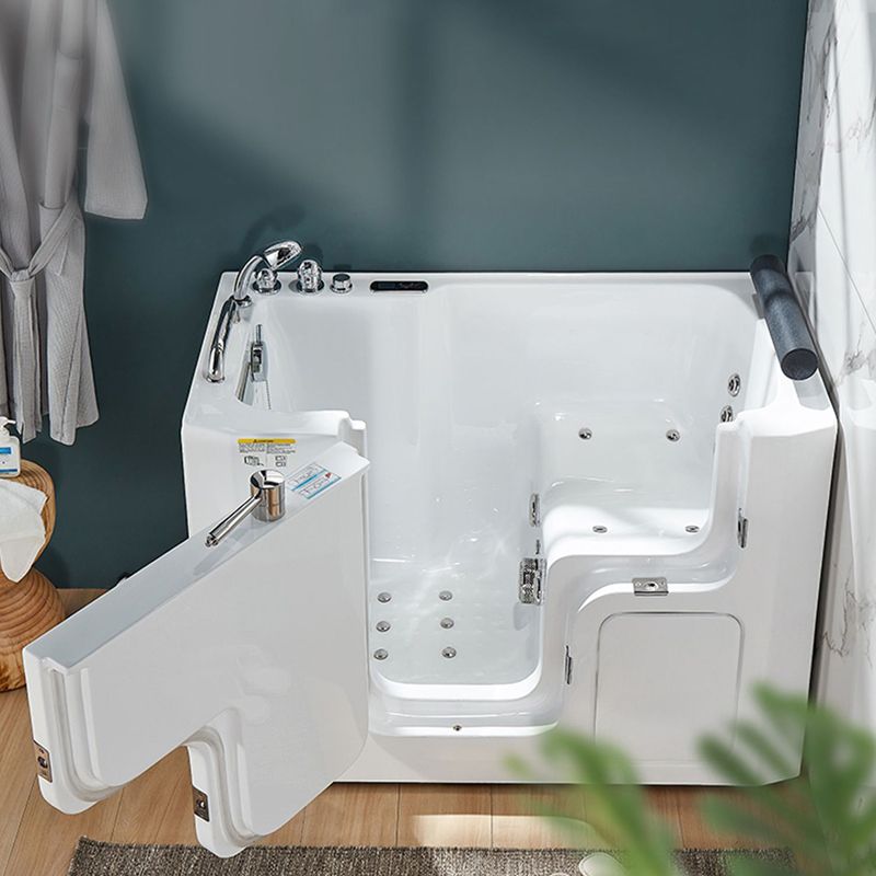 Walk-In Soaking/Air/Whirlpool Bathtub Acrylic Rectangle Back to Wall Bathtub
