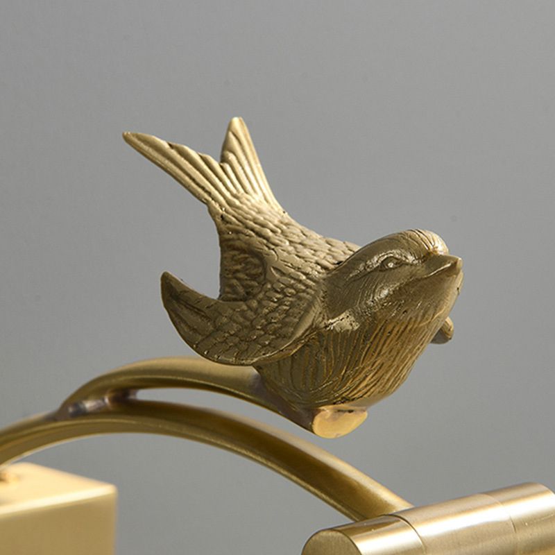 Vanité allongée Lumières murales postmodernes simplicité applique murale acrylique avec oiseau pour salle de bain