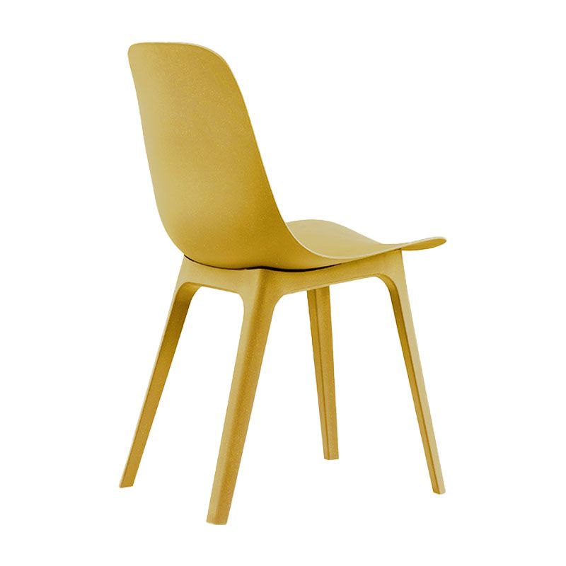 Chaise de salle à manger en plastique moderne, chaises de salle à manger sans bras pour utilisation au restaurant