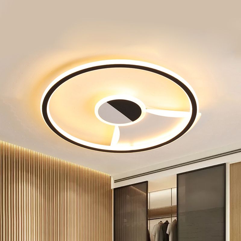 Modern Wit/Warm Flush Mount Lighting Acryl 16 "/19.5" /23.5 "Flush Mount Lights in Black