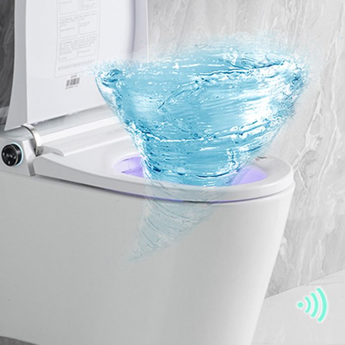 Elongated Wall Hung Toilet Ceramic Smart Toilet with Unlimited Warm Water