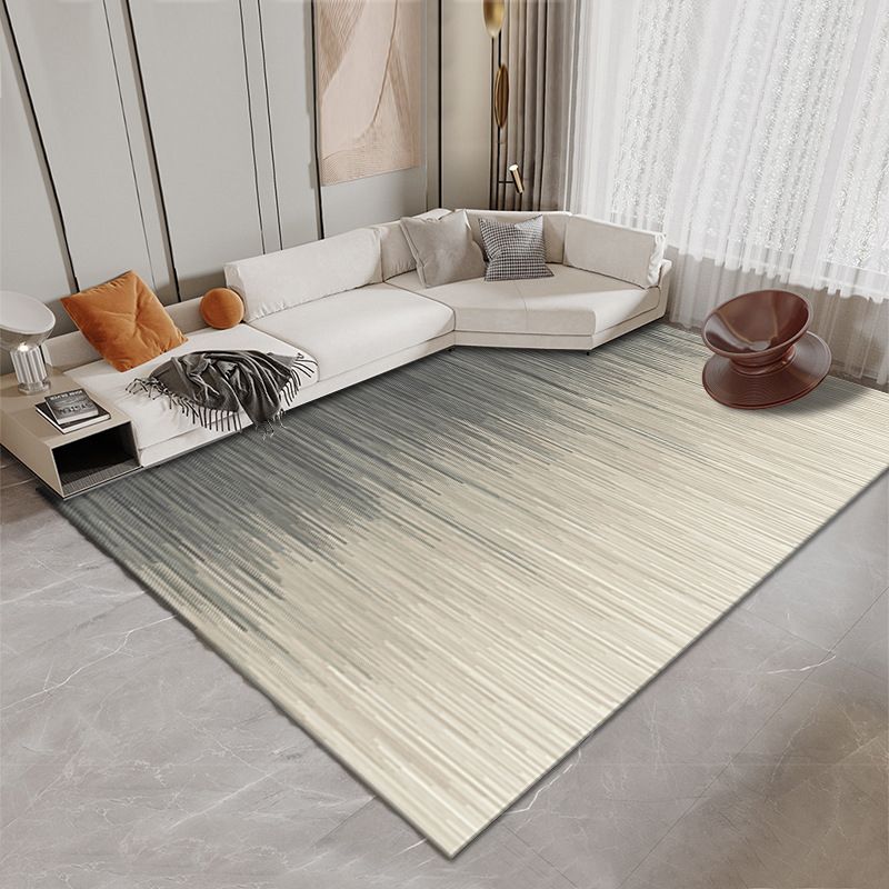 Casual Flowing Swirls Pattern Rug Polyester Area Carpet Pet Friendly Indoor Carpet for Living Room