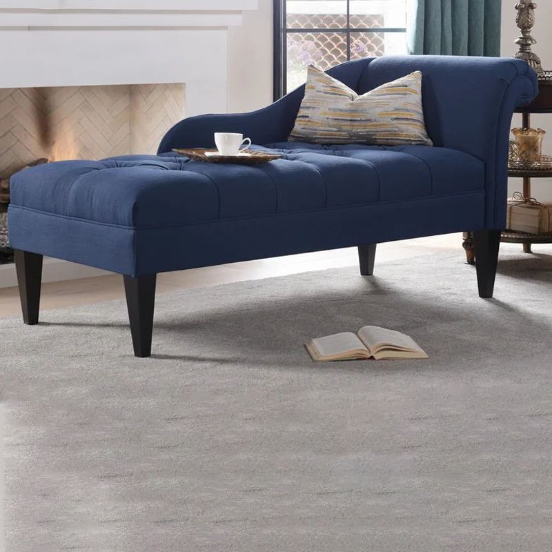 Modern Cotton Blend Upholstered Cushioned One Armed Chaise Lounge