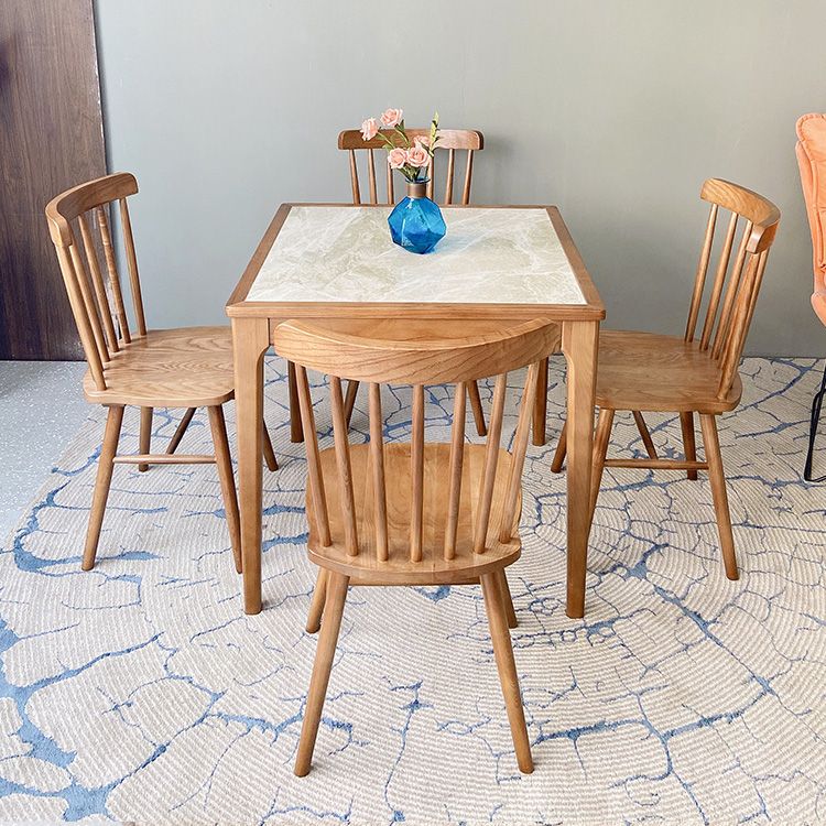 Industrieel grijs gesinterde stenen tafel standaard keuken eettafel met 4 potenbasis