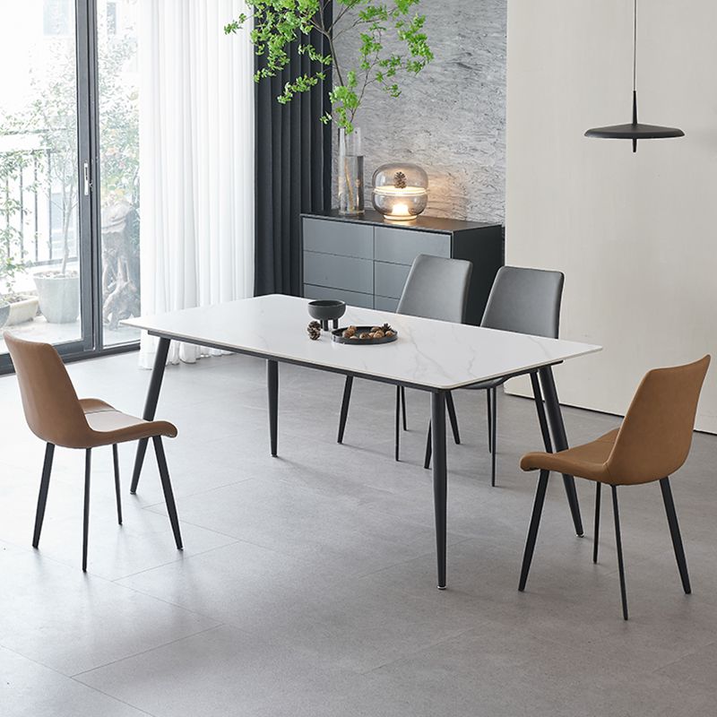 Rectángulo industrial de 4 pies Muebles para el hogar Mesa de comedor de piedra para el hogar