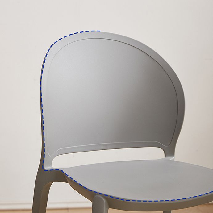 Contemporary Dining Room Dining Chair Plastic Stacking Side Chair