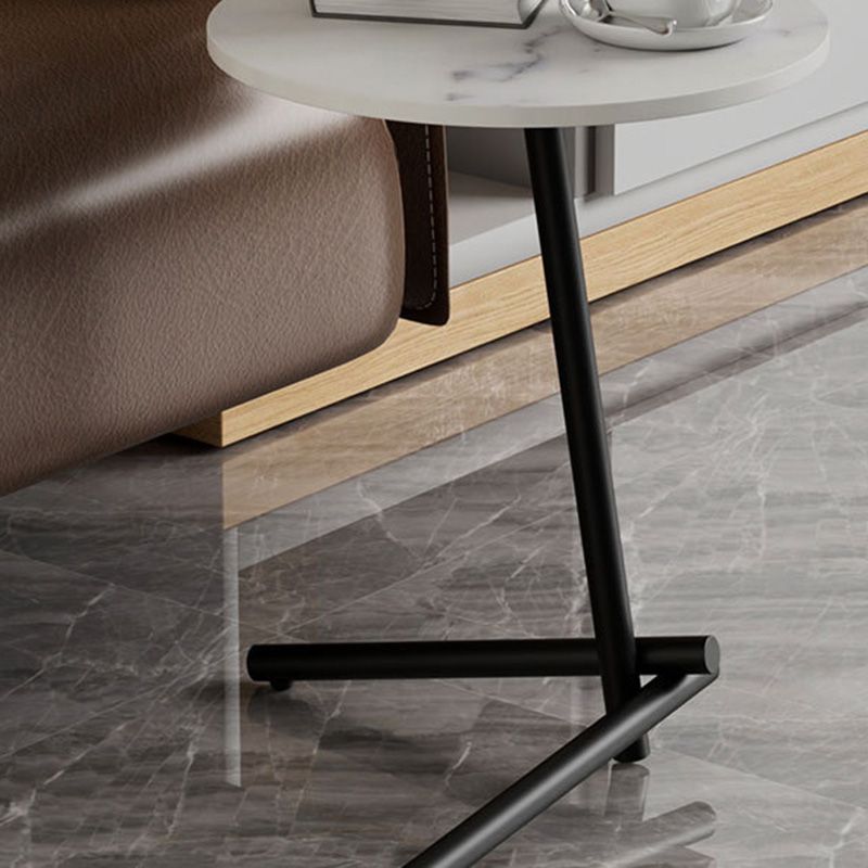 Pedestal Round End Table Minimalist Side End Table for Living Room