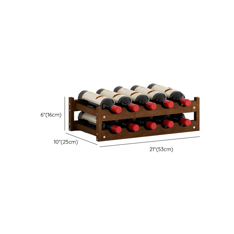 Solid Wood Wine Rack Countertop Wine Bottle Rack for Living Room