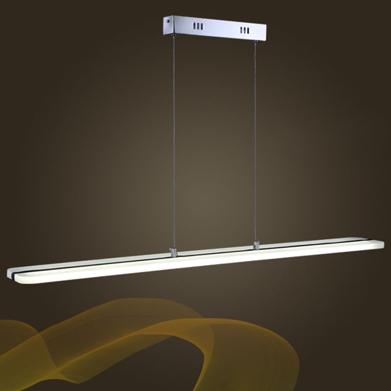Lumière de l'île LED linéaire blanche dans la simplicité moderne PENDANT FER WARGÉ