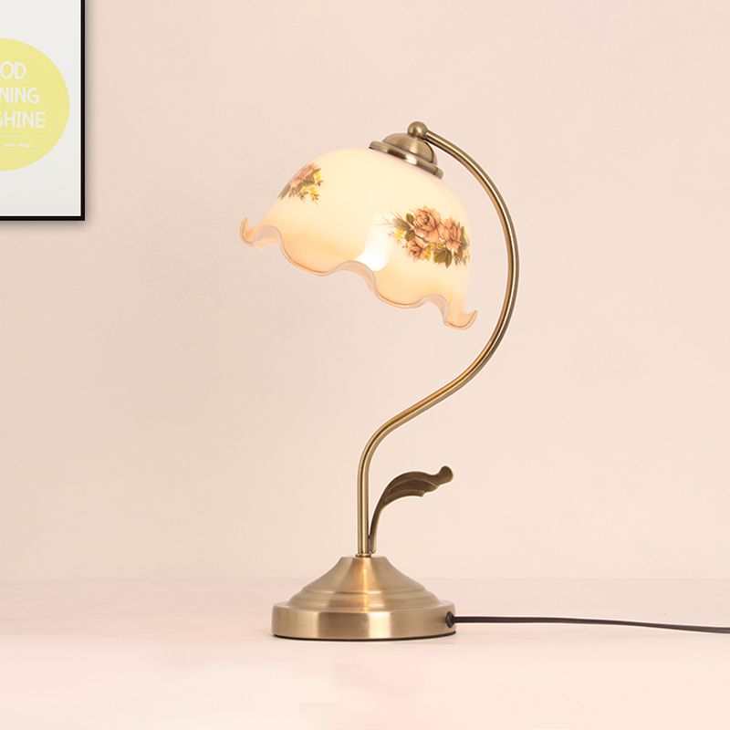 Lampe de chevet en laiton en laiton de la lampe de chevet coréen 1