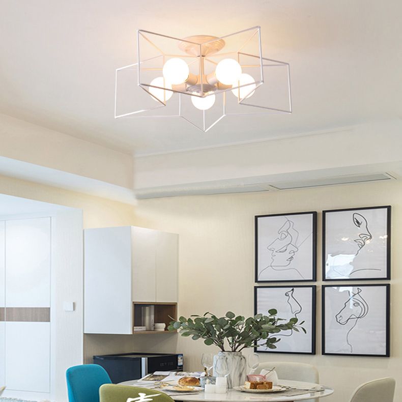 Five Stars Luminaires semi-encastrés Plafonniers semi-encastrés Contemporains en métal 5 lumières