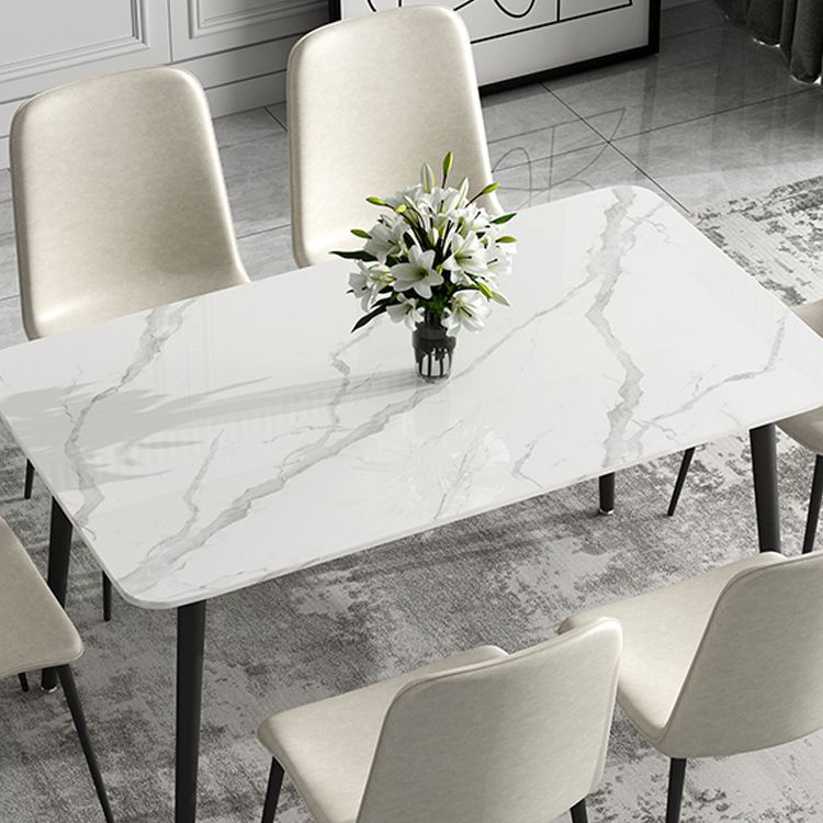 Modern 1/2/5/7 Pieces Dining Set Rectangle Sintered Stone Dining Table Set