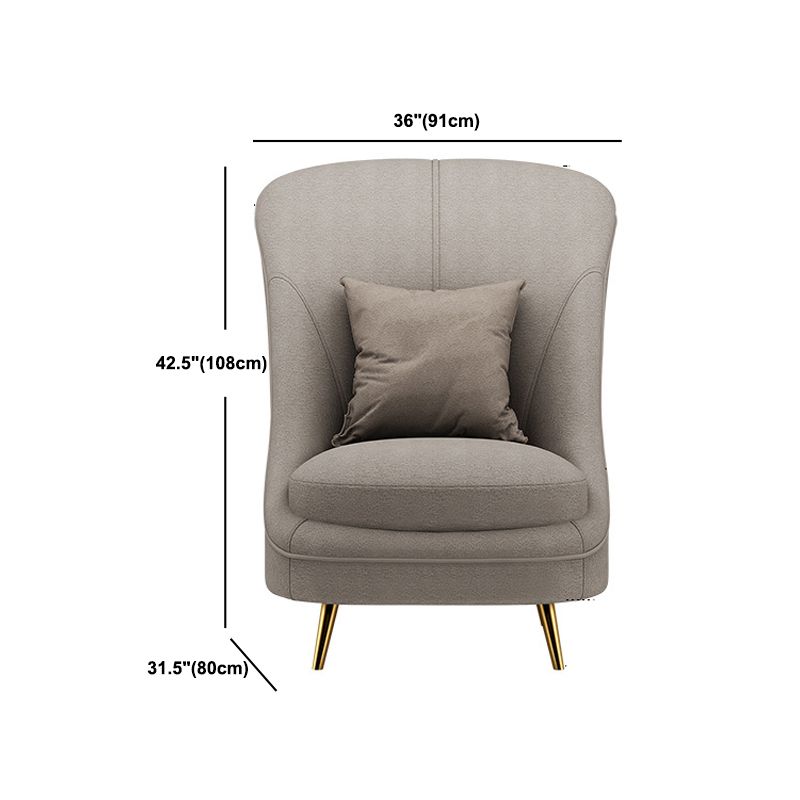 Sloped Arm Curved Sofa with Tight Back Contemporary Sofa for Apartment