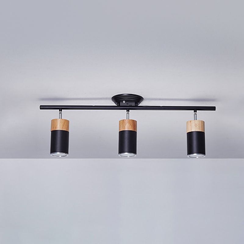 Cylindrique Shape Rail Ceiling Lamp Modern Aluminium Flush Mount for Clothing Store