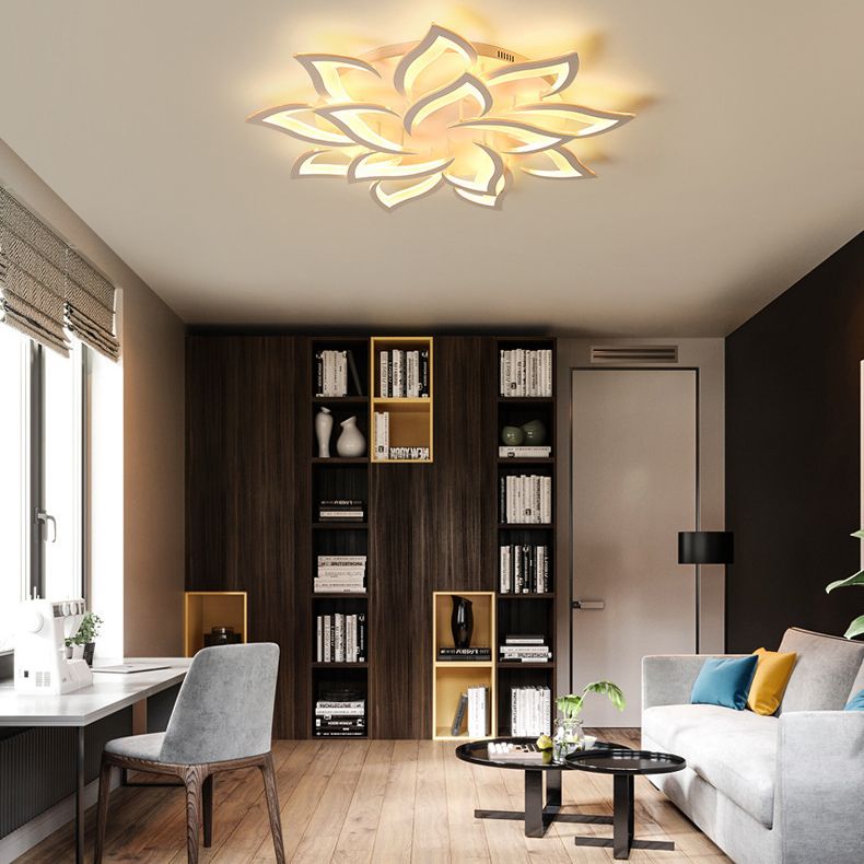 Bloemverzonken plafondlamp Modern acryl LED Wit inbouw plafondarmatuur
